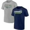 Men's Fanatics Branded College Navy/Heathered Gray Seattle Seahawks Parent T-Shirt Combo Pack -Metaverse shop unnamed file 5191