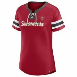 Women's Fanatics Branded Red Tampa Bay Buccaneers Original State Lace-Up T-Shirt -Metaverse shop unnamed file 5200