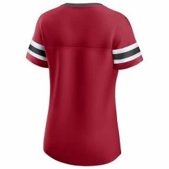 Women's Fanatics Branded Red Tampa Bay Buccaneers Original State Lace-Up T-Shirt -Metaverse shop unnamed file 5201