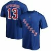 Men's Fanatics Branded Alexis Lafrenière Blue New York Rangers Authentic Stack Name & Number T-Shirt