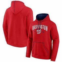 Men's Fanatics Branded Red/Navy Washington Nationals Ultimate Champion Logo Pullover Hoodie -Metaverse shop unnamed file 5275