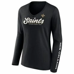 Women's Fanatics Branded Black New Orleans Saints Drive Forward V-Neck Long Sleeve T-Shirt 8 Women's Fanatics Branded Black New Orleans Saints Drive Forward V-Neck Long Sleeve T-Shirt -Metaverse shop unnamed file 528