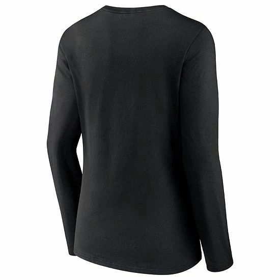 Women's Fanatics Branded Black New Orleans Saints Drive Forward V-Neck Long Sleeve T-Shirt 6 Women's Fanatics Branded Black New Orleans Saints Drive Forward V-Neck Long Sleeve T-Shirt - Image 4