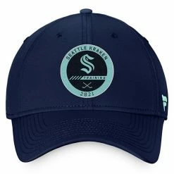 Men's Fanatics Branded Deep Sea Blue Seattle Kraken Authentic Pro Training Camp Flex Hat -Metaverse shop unnamed file 5308
