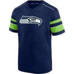 Men's Fanatics Branded DK Metcalf College Navy Seattle Seahawks Hashmark Name & Number V-Neck T-Shirt -Metaverse shop unnamed file 5315