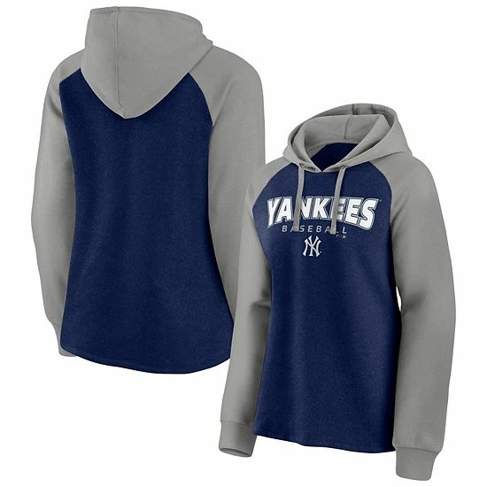 Women's Fanatics Branded Navy/Gray New York Yankees Recharged Raglan Pullover Hoodie Women's Fanatics Branded Navy/Gray New York Yankees Recharged Raglan Pullover Hoodie -Metaverse shop unnamed file 5321