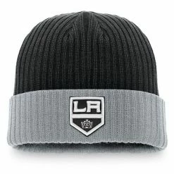 Men's Fanatics Branded Black Los Angeles Kings Core Primary Logo Cuffed Knit Hat