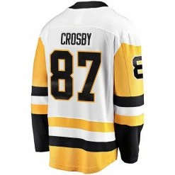 Men's Fanatics Branded Sidney Crosby White Pittsburgh Penguins Captain Away Premier Breakaway Player Jersey -Metaverse shop unnamed file 5393