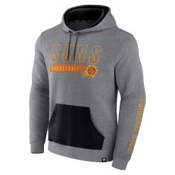 Men's Fanatics Branded Heathered Gray Phoenix Suns Off The Bench Color Block Pullover Hoodie -Metaverse shop unnamed file 5404