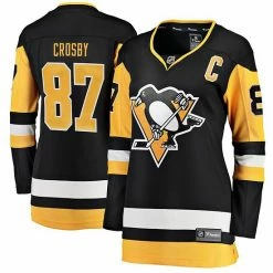 Women's Fanatics Branded Sidney Crosby Black Pittsburgh Penguins Home Breakaway Player Jersey