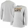 Men's Fanatics Branded Heathered Gray New Orleans Saints Big & Tall Practice Long Sleeve T-Shirt 1 Men's Fanatics Branded Heathered Gray New Orleans Saints Big & Tall Practice Long Sleeve T-Shirt -Metaverse shop unnamed file 5426