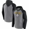 Men's Fanatics Branded Heathered Gray/Black Pittsburgh Steelers By Design Raglan Pullover Hoodie -Metaverse shop unnamed file 5430