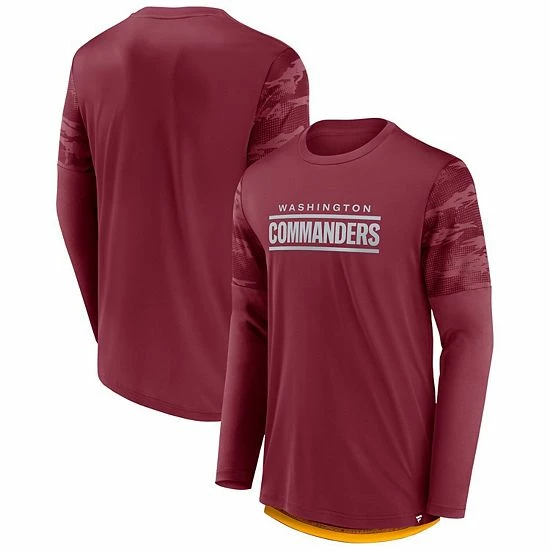 Men's Fanatics Branded Burgundy/Gold Washington Commanders Square Off Long Sleeve T-Shirt 3 Men's Fanatics Branded Burgundy/Gold Washington Commanders Square Off Long Sleeve T-Shirt