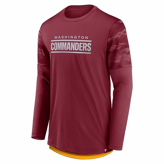 Men's Fanatics Branded Burgundy/Gold Washington Commanders Square Off Long Sleeve T-Shirt 5 Men's Fanatics Branded Burgundy/Gold Washington Commanders Square Off Long Sleeve T-Shirt - Image 3