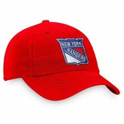 Women's Fanatics Branded Red New York Rangers Core Primary Logo Adjustable Hat -Metaverse shop unnamed file 5523
