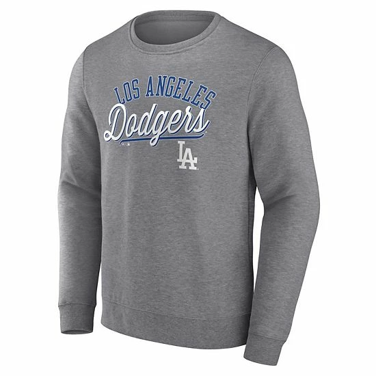 Men's Fanatics Branded Heather Gray Los Angeles Dodgers Simplicity Pullover Sweatshirt 5 Men's Fanatics Branded Heather Gray Los Angeles Dodgers Simplicity Pullover Sweatshirt - Image 3