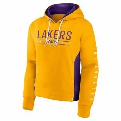 Women's Fanatics Branded Gold Los Angeles Lakers Iconic Halftime Colorblock Pullover Hoodie -Metaverse shop unnamed file 5545