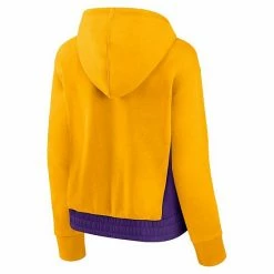 Women's Fanatics Branded Gold Los Angeles Lakers Iconic Halftime Colorblock Pullover Hoodie -Metaverse shop unnamed file 5546