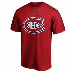 Men's Fanatics Branded Carey Price Red Montreal Canadiens Team Authentic Stack Name & Number T-Shirt -Metaverse shop unnamed file 5549