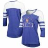 Women's Fanatics Branded Heather Royal New York Mets League Leader Tri-Blend 3/4-Sleeve V-Neck T-Shirt 2 Women's Fanatics Branded Heather Royal New York Mets League Leader Tri-Blend 3/4-Sleeve V-Neck T-Shirt -Metaverse shop unnamed file 5556