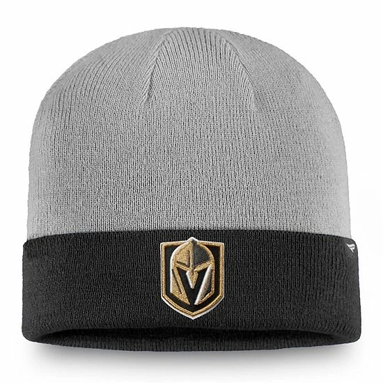 Men's Fanatics Branded Gray/Black Vegas Golden Knights Cuffed Knit Hat Men's Fanatics Branded Gray/Black Vegas Golden Knights Cuffed Knit Hat -Metaverse shop unnamed file 5564