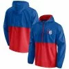 Men's Fanatics Branded Royal/Red Philadelphia 76ers Anorak Block Party Windbreaker Half-Zip Hoodie Jacket -Metaverse shop unnamed file 5582