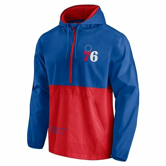 Men's Fanatics Branded Royal/Red Philadelphia 76ers Anorak Block Party Windbreaker Half-Zip Hoodie Jacket Men's Fanatics Branded Royal/Red Philadelphia 76ers Anorak Block Party Windbreaker Half-Zip Hoodie Jacket -Metaverse shop unnamed file 5583