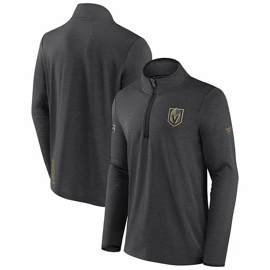 Men's Fanatics Branded Heather Charcoal Vegas Golden Knights Authentic Pro Rink Quarter-Zip Jacket Men's Fanatics Branded Heather Charcoal Vegas Golden Knights Authentic Pro Rink Quarter-Zip Jacket -Metaverse shop unnamed file 5595