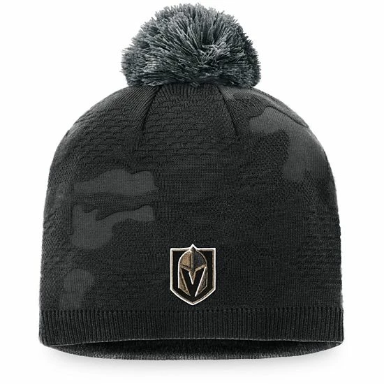 Women's Fanatics Branded Black/Gray Vegas Golden Knights Authentic Pro Team Locker Room Beanie with Pom Women's Fanatics Branded Black/Gray Vegas Golden Knights Authentic Pro Team Locker Room Beanie With Pom -Metaverse shop unnamed file 5705