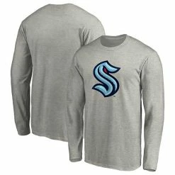 Men's Fanatics Branded Heather Gray Seattle Kraken Big & Tall Primary Logo Long Sleeve T-Shirt -Metaverse shop unnamed file 5756