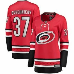 Women's Fanatics Branded Andrei Svechnikov Red Carolina Hurricanes Home Premier Breakaway Player Jersey