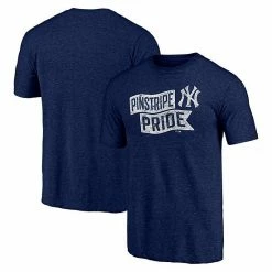 Men's Fanatics Branded Heathered Navy New York Yankees Hometown Pinstripe Pride T-Shirt -Metaverse shop unnamed file 5842