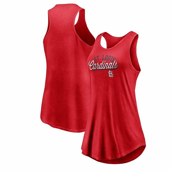 Women's Fanatics Branded Red St. Louis Cardinals Simplicity Swing Racerback Scoop Neck Tank Top Women's Fanatics Branded Red St. Louis Cardinals Simplicity Swing Racerback Scoop Neck Tank Top -Metaverse shop unnamed file 5854
