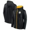 Men's Fanatics Branded Black/Gold Pittsburgh Steelers Ball Carrier Full-Zip Hoodie -Metaverse shop unnamed file 586