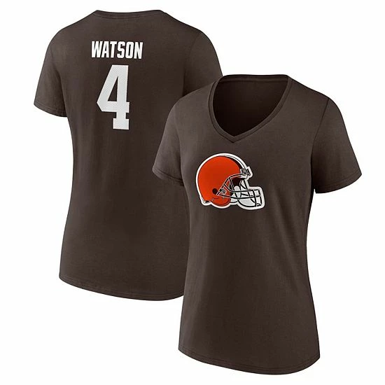 Women's Fanatics Branded Deshaun Watson Brown Cleveland Browns Player Icon Name & Number V-Neck T-Shirt Women's Fanatics Branded Deshaun Watson Brown Cleveland Browns Player Icon Name & Number V-Neck T-Shirt -Metaverse shop unnamed file 5898