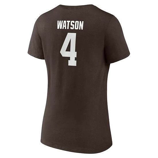 Women's Fanatics Branded Deshaun Watson Brown Cleveland Browns Player Icon Name & Number V-Neck T-Shirt Women's Fanatics Branded Deshaun Watson Brown Cleveland Browns Player Icon Name & Number V-Neck T-Shirt -Metaverse shop unnamed file 5900