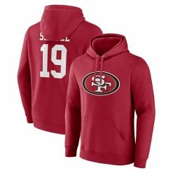 Men's Fanatics Branded Deebo Samuel Scarlet San Francisco 49ers Player Icon Name & Number Pullover Hoodie -Metaverse shop unnamed file 591