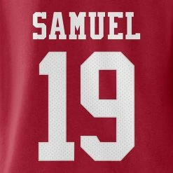 Men's Fanatics Branded Deebo Samuel Scarlet San Francisco 49ers Player Icon Name & Number Pullover Hoodie -Metaverse shop unnamed file 593
