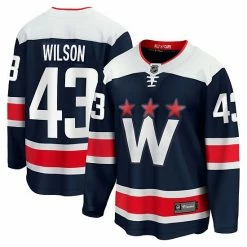 Men's Fanatics Branded Tom Wilson Navy Washington Capitals 2020/21 Alternate Premier Breakaway Player Jersey -Metaverse shop unnamed file 5931