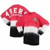 Women's Fanatics Branded Scarlet/Black San Francisco 49ers Ombre Long Sleeve T-Shirt -Metaverse shop unnamed file 594