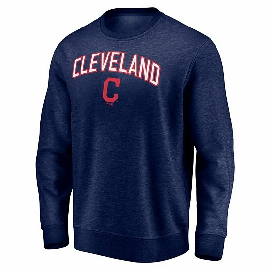 Men's Fanatics Branded Navy Cleveland Indians Gametime Arch Pullover Sweatshirt 5 Men's Fanatics Branded Navy Cleveland Indians Gametime Arch Pullover Sweatshirt - Image 3