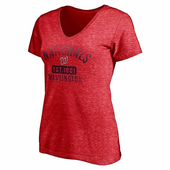 Women's Fanatics Branded Heathered Red Washington Nationals Old Time Favorite V-Neck T-Shirt Women's Fanatics Branded Heathered Red Washington Nationals Old Time Favorite V-Neck T-Shirt -Metaverse shop unnamed file 5977