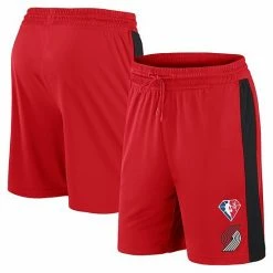 Men's Fanatics Branded Red Portland Trail Blazers 75th Anniversary Downtown Performance Practice Shorts