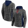 Men's Fanatics Branded Heathered Charcoal/Navy New Orleans Pelicans Instant Replay Colorblocked Pullover Hoodie