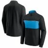 Men's Fanatics Branded Black/Blue Carolina Panthers Block Party Quarter-Zip Jacket -Metaverse shop unnamed file 6074