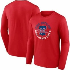 Men's Fanatics Branded Red Philadelphia Phillies The City Of Brotherly Love Hometown Collection Long Sleeve T-Shirt