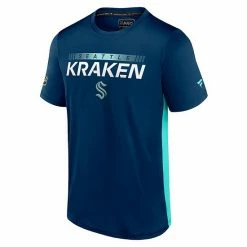 Men's Fanatics Branded Deep Sea Blue/Light Blue Seattle Kraken Authentic Pro Rink Tech T-Shirt -Metaverse shop unnamed file 6103