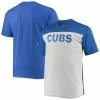 Men's Fanatics Branded Royal/Heathered Gray Chicago Cubs Big & Tall Colorblock T-Shirt -Metaverse shop unnamed file 6110