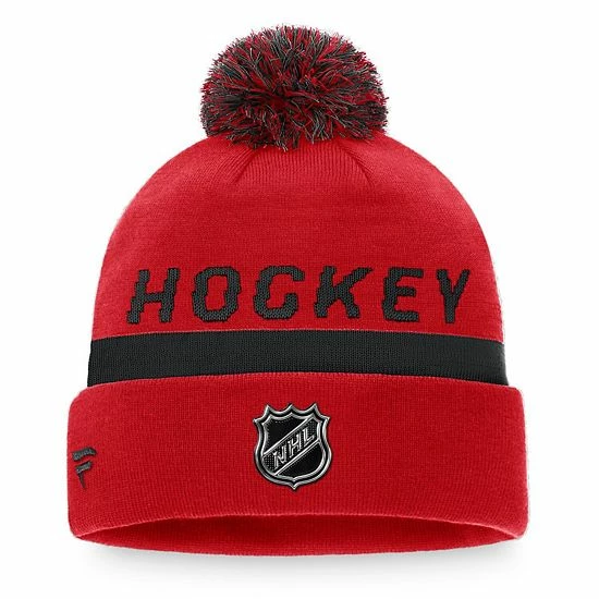Men's Fanatics Branded Red/Black Chicago Blackhawks Authentic Pro Team Locker Room Cuffed Knit Hat with Pom Men's Fanatics Branded Red/Black Chicago Blackhawks Authentic Pro Team Locker Room Cuffed Knit Hat With Pom -Metaverse shop unnamed file 6132