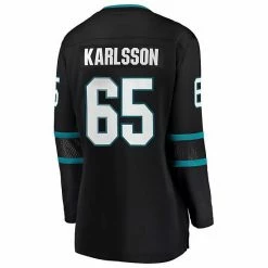 Erik Karlsson San Jose Sharks Fanatics Branded Women's Alternate Premier Breakaway Player Jersey - Black -Metaverse shop unnamed file 6155